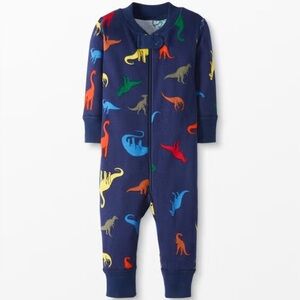 Hanna Andersson Baby Zip Sleeper in Navy Dinosaur